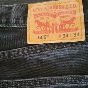LEVI 505 Black 34x34 used jeans